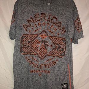 Gray T-shirt American Fighter